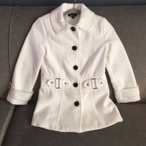 BCX Girl Ivory Pea Coat size M
